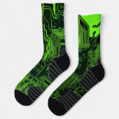 Grey-Schalttafel für Nerd-Leiterplatten Socken (Links)