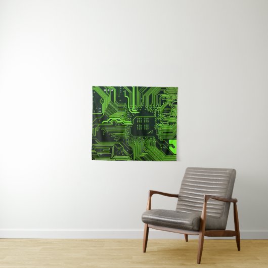 Grey-Schalttafel für Nerd-Leiterplatten Wandteppich (Beispiel (Horizontal))