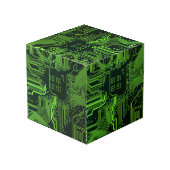 Grey-Schalttafel für Nerd-Leiterplatten Würfel (Rückseite Schrägansicht)