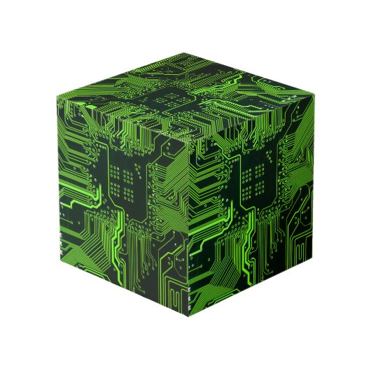 Grey-Schalttafel für Nerd-Leiterplatten Würfel (Rückseite Schrägansicht)