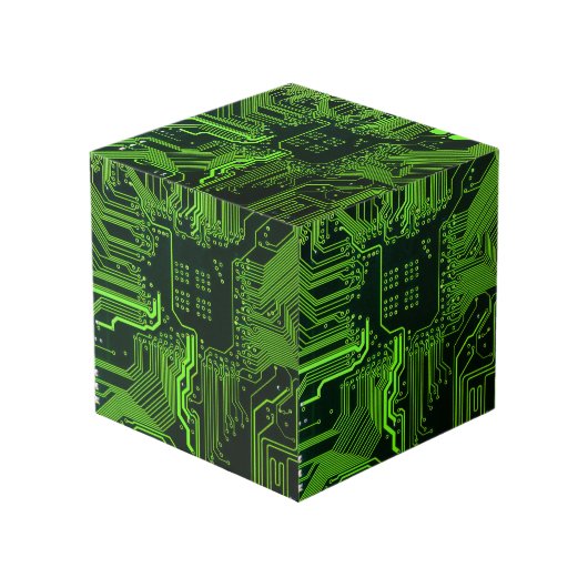 Grey-Schalttafel für Nerd-Leiterplatten Würfel (Vorderseite Schrägansicht)