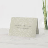 Grey Scroll Formal Wedding Einladung (Vorderseite)