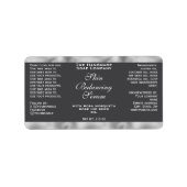 Grey Silver Cosmetics Small Dropper Bottle Label  Adressaufkleber (Vorne)