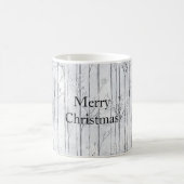 Grey Silver Snowflake Trees Christmas Kaffeetasse (Mittel)