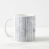 Grey Silver Snowflake Trees Christmas Kaffeetasse (Links)