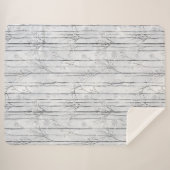 Grey Silver Snowflake Trees   Sherpadecke (Vorderseite (Horizontal))