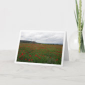 Grey Skies over Poppy Field Landscape Card Karte (Vorderseite)