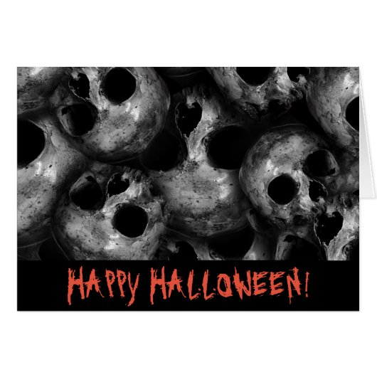 Grey Skulls Grußkarte (Vorderseite (Horizontal))