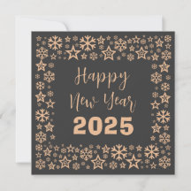 Grey Square wish card with a lot of golden stars