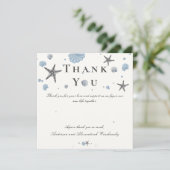 Grey Starfish Blue Beach Wedding (Stehend Vorderseite)