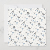 Grey Starfish Blue Beach Wedding (Rückseite)