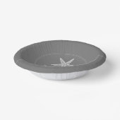 Grey Starfish Wedding Paper Bowls Pappteller (Gewinkelt)