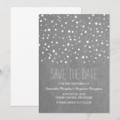 Grey Starry Night Save the Date laden (Vorne/Hinten)