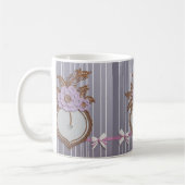 Grey stripes AI art Kaffeetasse (Links)