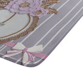 Grey stripes AI art  Schneidebrett (Ecke)