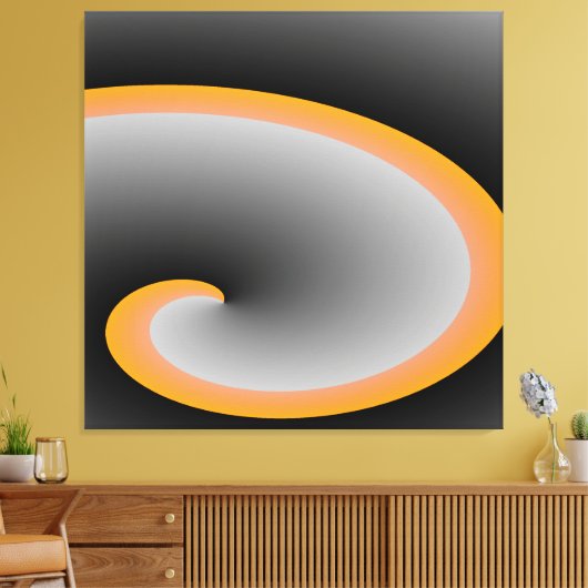 Grey Swirl modernart Leinwanddruck (Insitu (Wohnzimmer))
