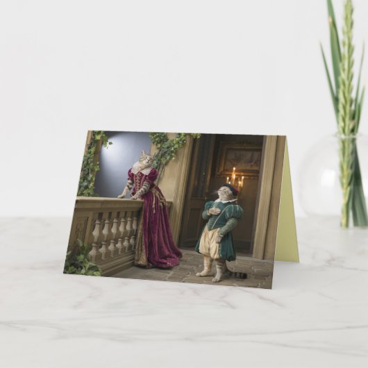 Grey Tabby Valentine Card Feiertagskarte (Vorderseite)