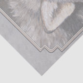Grey Timber Wolf Face Seidenpapier (Detail)