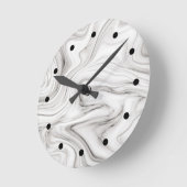 Grey Tone Marble Style Digital Art Pattern Runde Wanduhr (Winkel)