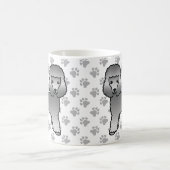 Grey Toy Poodle Niedlich Cartoon Dog Kaffeetasse (Mittel)