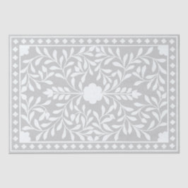 Grey Traditional Bone Inlay Decoupage Paper Seidenpapier