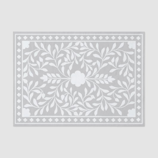 Grey Traditional Bone Inlay Decoupage Paper Seidenpapier (Vorderseite)