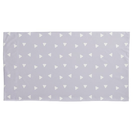 Grey Triangles Pattern Pair Of Pillowcases Kissenbezug (Vorderseite-Links)
