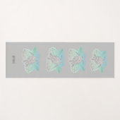 Grey Turtles Green Tropical Blätter Beach Yogamatte (Vorderseite (Horizontal))