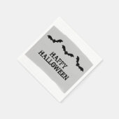 Grey Watercolor Bats Halloween Paper Napkins Serviette (Ecke)