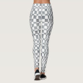 Grey Watercolour Checks Leggings (Rückseite)