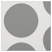 Grey White Big Polka Dots Fabric Stoff (Muster)