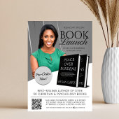 Grey & White Book Launch Release Promotional Flyer