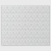 Grey & White Damask Geschenkwrap Geschenkpapier (Flach)