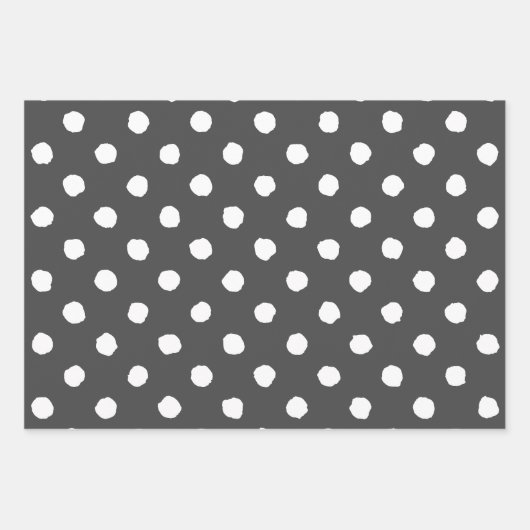 Grey & White Fun Multi-Patterns Geschenkpapier Set (Vorderseite)