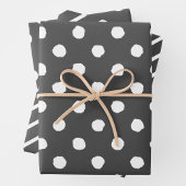 Grey & White Fun Multi-Patterns Geschenkpapier Set
