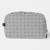 Grey White Geometric Seamless Pattern Toilettenbeu Waschbeutel (Vorderseite)