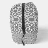 Grey White Geometric Seamless Pattern Toilettenbeu Waschbeutel (Rechts)