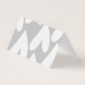 Grey White Hearts Wedding Vielen Dank (Rückseite)