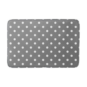 Grey & White Polka Dots Minimal Chic Klasse Niedli Badematte