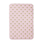 Grey & White Polka Dots Minimal Chic Klasse Niedli Badematte (Vorderseite Vertikal)