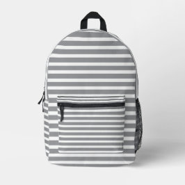 Grey & White Striped Backpack 💥 Cool & Modern  Bedruckter Rucksack