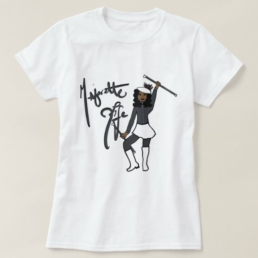Grey White Twirl Girl T - Shirt (Design vorne)