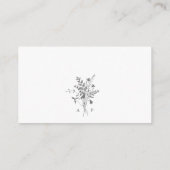 Grey & White Wildblume Wedding RSVP Begleitkarte (Rückseite)