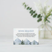 Grey Wilderness Baby Shower Book Request Insert Treuekarte (Stehend Vorderseite)