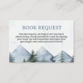 Grey Wilderness Baby Shower Book Request Insert Treuekarte