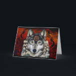 Grey Wolf Karte<br><div class="desc">This Beautiful Grey Wolf Art would make the perfect gift!</div>