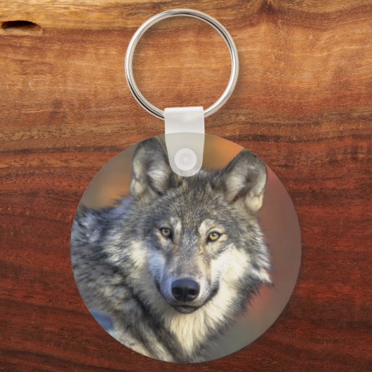 Grey Wolf Key Chain Schlüsselanhänger (Vorderseite)