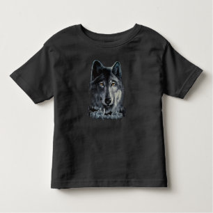Grey Wolf Kids T-Shirt - Glow in the dark print