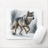 Grey Wolf Tierart Mousepad (Mit Mouse)