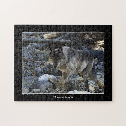 Grey Wolf Wild Animal Puzzle (Horizontal)